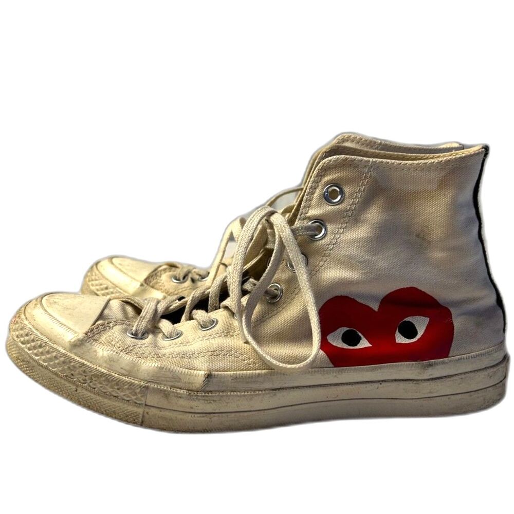 Converse x Comme des Garçons PLAY Chuck 70 High White CDG
